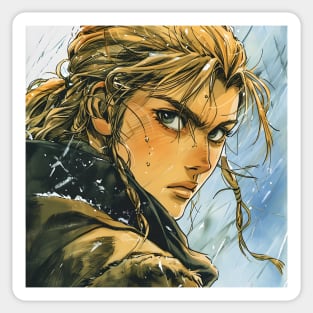 Saga of the Norse: Viking Exploration, Epic Tales, and Anime-Manga Heritage in Vinland Saga Art Sticker